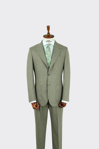 Kadir Büyükkaya Swallow Collar Pleated Men's Suit-Kax1305S