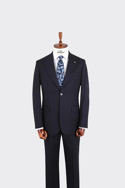Kadir Büyükkaya Swallow Collar Two Button Men's Suit-Kax1314S