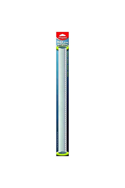 Maped 120050   مسطرة مستقيمة من الألومنيوم 50 سم