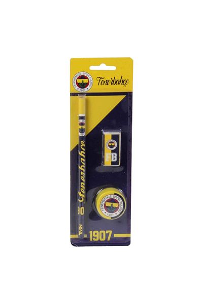 Fenerbahçe Tmn Pencil Pencil Sharpener Eraser 3-Piece Stationery Set 474467