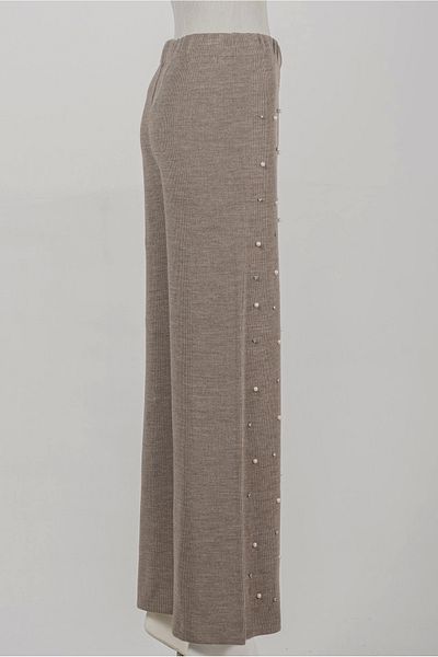 Invee INVEE 6950 Pantaloni tricotaj perlat bej închis