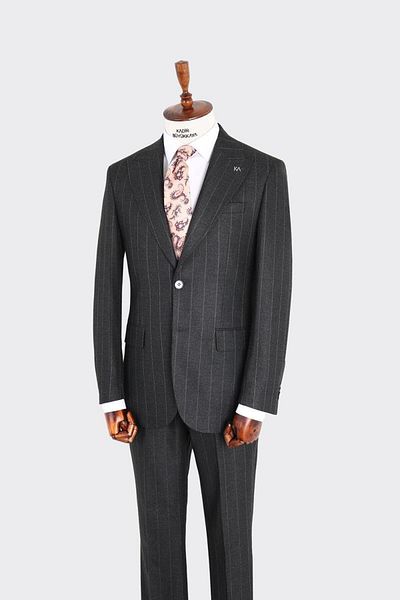 Kadir Büyükkaya Swallow Collar Two Button Men's Suit-Kax1310S