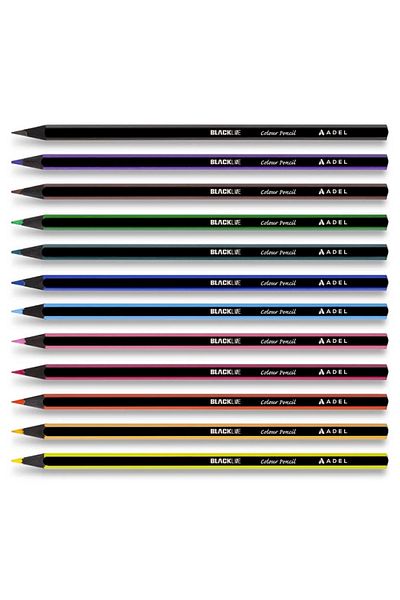 Adel Black Line Lata Metal Tube - Dry Paint Pen, 12 Colors, Full Size 2112312013