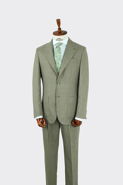 Kadir Büyükkaya Swallow Collar Pleated Men's Suit-Kax1305S