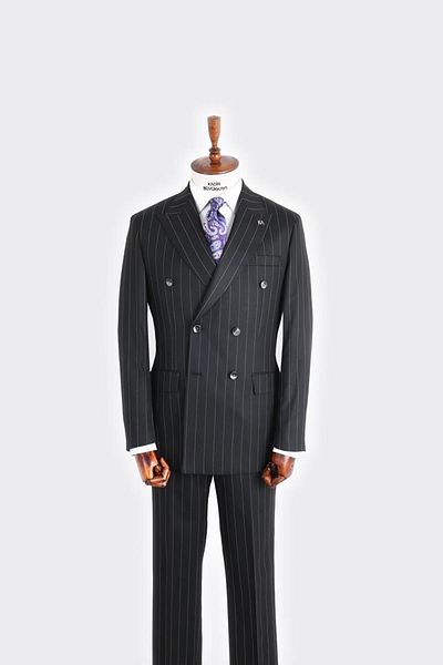 Kadir Büyükkaya Swallow Collar Double Breasted Men's Suit-Kax1201S
