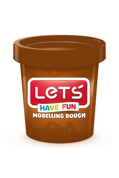 Lets 150 gr Single Color Play Dough - Brown
