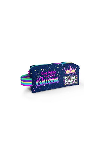 Coral High 22075 KIDS ÇOK RENKLİ LACİVERT TEK BÖLMELİ KALEM ÇANTASI