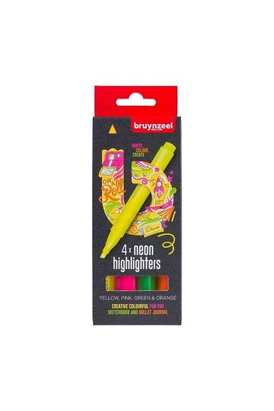 Bruynzeel Neon Highlighter 4-Piece Set - B60283004