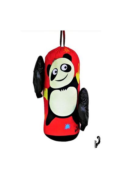 Diji Baby Panda Patterned Boxing Sandbag and Gloves for 2-6 Year Old Children Included