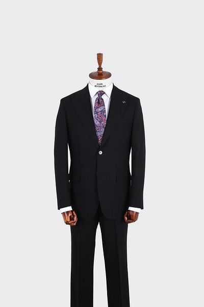 Kadir Büyükkaya Swallow Collar Two Button Men's Suit-Kax1356S