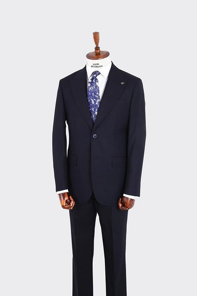 Kadir Büyükkaya Swallow Collar Two Button Men's Suit-Kax1356S