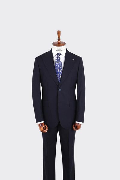 Kadir Büyükkaya Swallow Collar Two Button Men's Suit-Kax1356S
