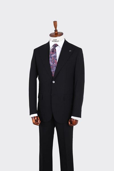 Kadir Büyükkaya Swallow Collar Two Button Men's Suit-Kax1356S