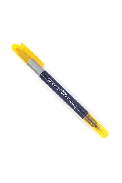 Dong-A Double Sided Cut Nib Calligraphy Pen - Chrome Yellow, No:07