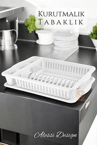 Transformacion Bulaşık Durulama Sepeti Tabaklık Bulaşık Kurutmalık BEYAZ Ales...