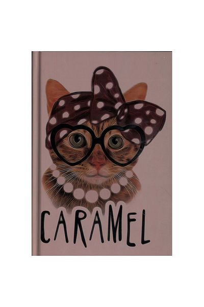 DEFFTER Anımals / Caramel A5 دفتر ملاحظات مخطط - غطاء صلب، 96 Yp