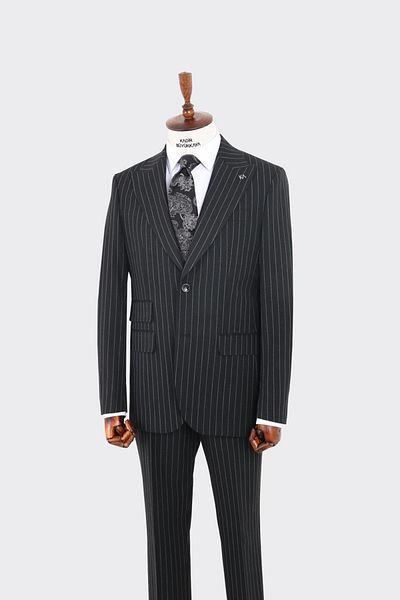 Kadir Büyükkaya Swallow Collar Two Button Men's Suit-Kaw1345W