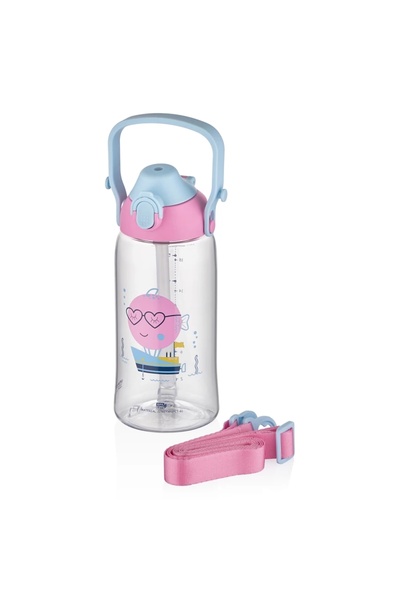 Uzspace TRITAN PİPETLİ MATARA 2202 680 ML CUTE PINK