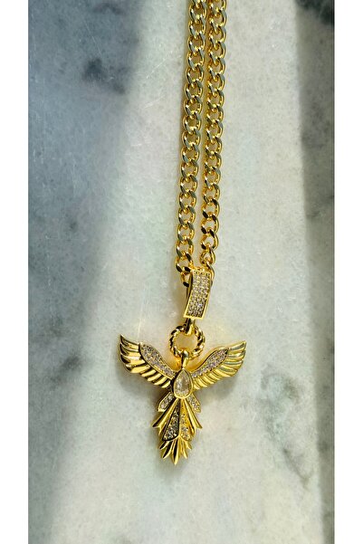 Butik قلادة فينيكس بيرد من الفولاذ
