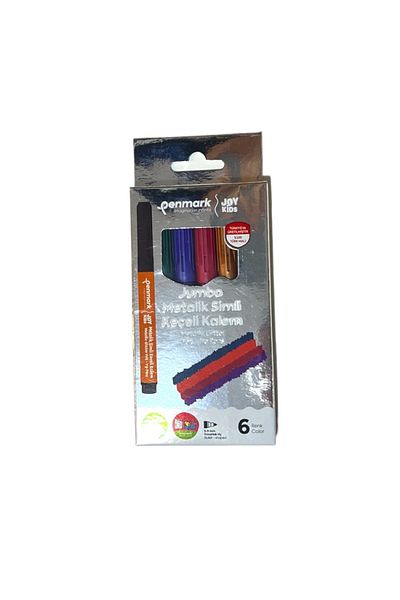 penmark Hs-707-06 Super Washable Metallic Glitter Jumbo Felt Pen Set of 6