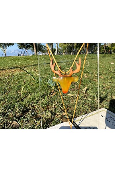 bo wood el yapımı zeytin agacı epoksi geyik kolyesi