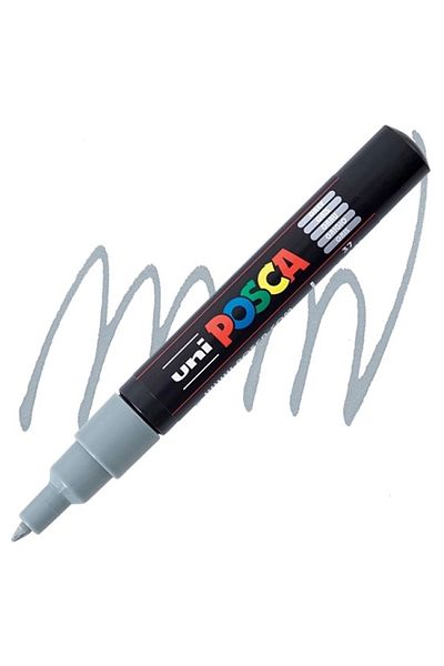 UNİ-BALL Uni Posca 0.7 Pc-1M Gray Water Based Poster Marker