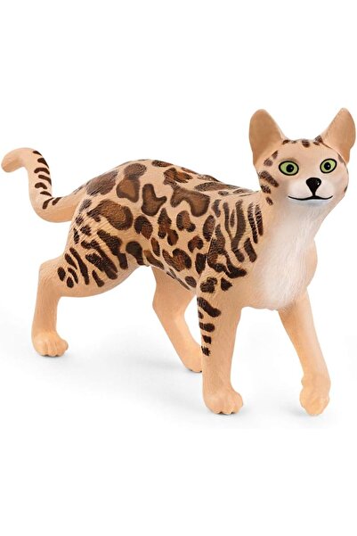 SCHLEICH 13918 تمثال قطة بنغالية - نموذج حيواني واقعي للأطفال (من 3 إلى 8 سنوات)