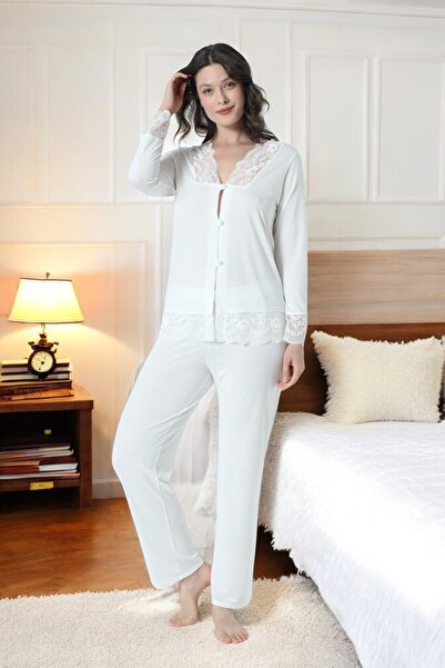 White Velvet Ecru Bridal Dowry Set - 6-Piece Combed Cotton Box, 25Als96.0020.25