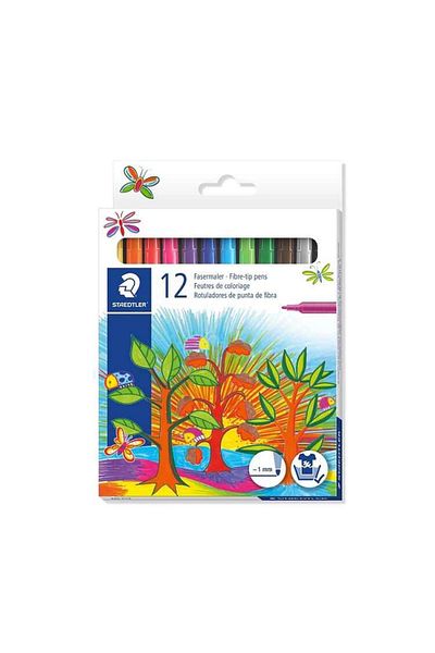 Staedtler Burx 325 C12 Noris Clup Felt Tip Pen 1.0 mm 12 Pcs Newdesing 968593