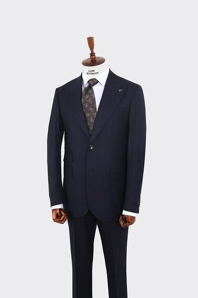 Kadir Büyükkaya Swallow Collar Two Button Men's Suit-Kaw1340W