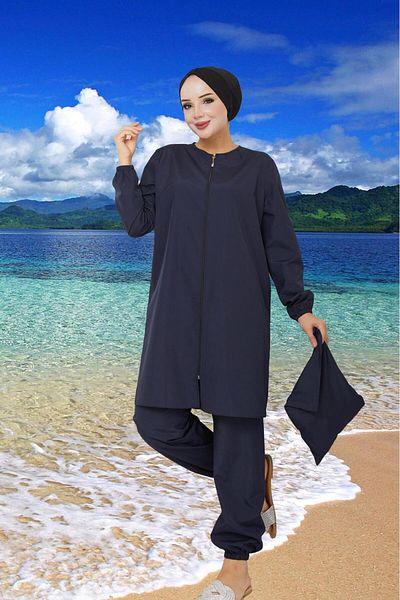 DLC Tekstil Plain Hijab Swimsuit Set of 2