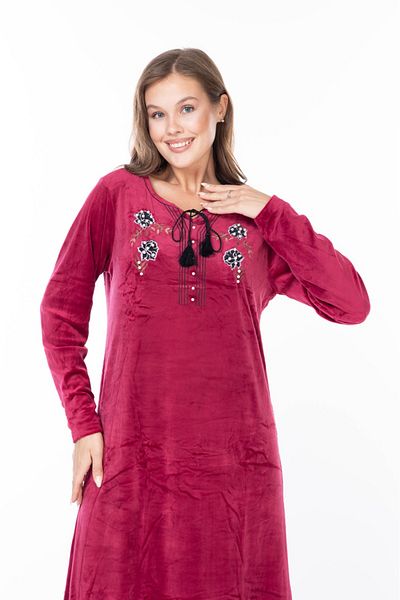 mervemoda ROCHIE DE CATIF DE DAMĂ MÂNECĂ LUNGĂ