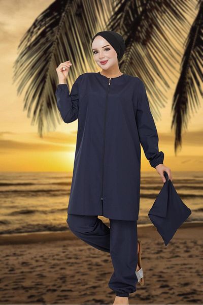 DLC Tekstil Plain Hijab Swimsuit Set of 2