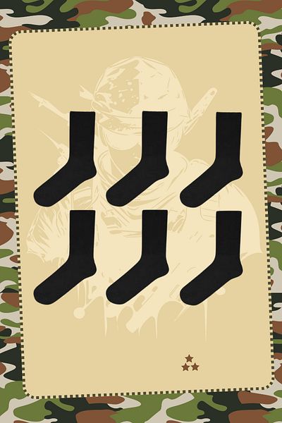 stellare Памучни военни чорапи 4 Seasons - 6 чифта