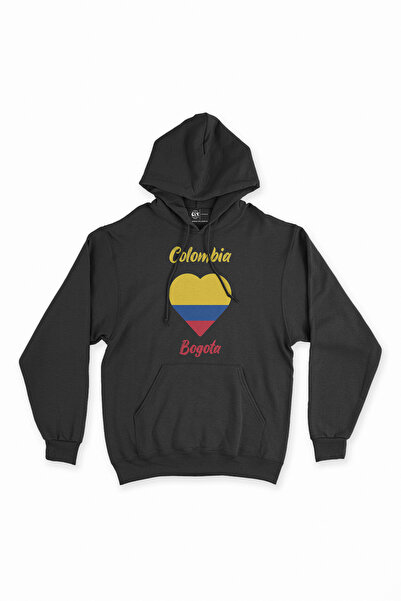 Cix Bogota Kolumbija Zastava Srce Crna Dukserica sa Kapuljačom