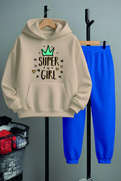 MYADA Super Girl komplet trenerke sa printom srca na gornjem i donjem delu 22...