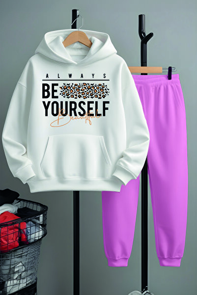 MYADA Uvek Budi Sebe Sa leopard printom Donji i Gornji Deo Trenerke Set 22446