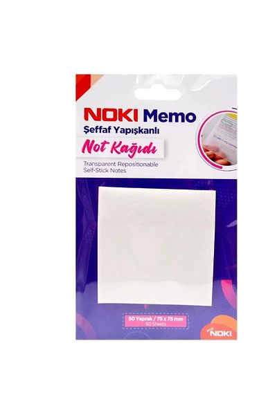 Noki Memo Transparent Adhesive Note Paper 50Yp.75X75Mm. - 12300
