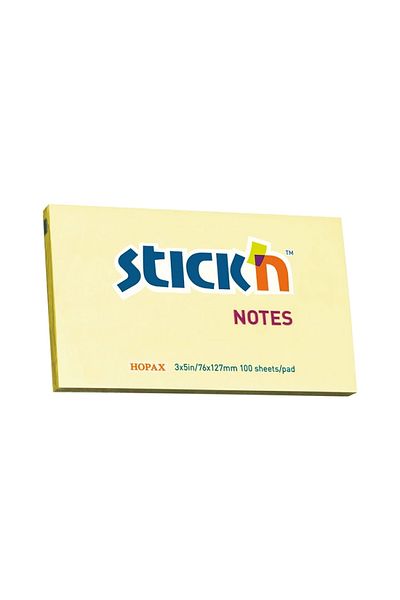 Gıpta GIPTA STICKN - 76x127 Pastel Yellow Adhesive Note Holder 100 YP