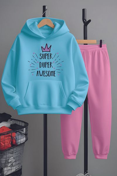 MYADA Set de trening Super Duper Awesome Printed Bottom Top 22437-7