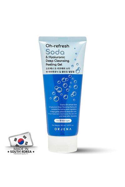 Orjena Oh-Refresh Soda&Hyaluronic Deep Cleansing Peeling Gel-Moisturizing Effective Cleansing Peeling -180Ml