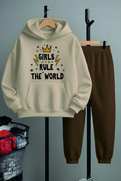 MYADA Devojke vladaju svetom Štampano donji i gornji deo trenerke set 22437-10