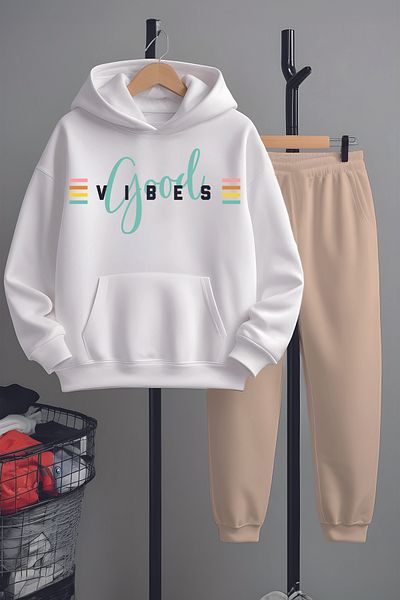 MYADA Set de trening cu imprimeu Good Vibes 22435