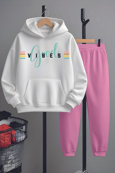 MYADA Set de trening cu imprimeu Good Vibes 22435