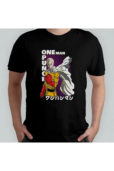 Pixxa Μπλουζάκι One Punch Man Crew Neck 100% βαμβακερό - Μοντέλο 1