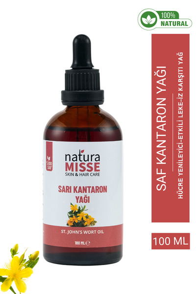 NaturaMisse زيت نبتة سانت جون الطبيعي الأصفر 100 مل - مرمم ومزيل للجروح