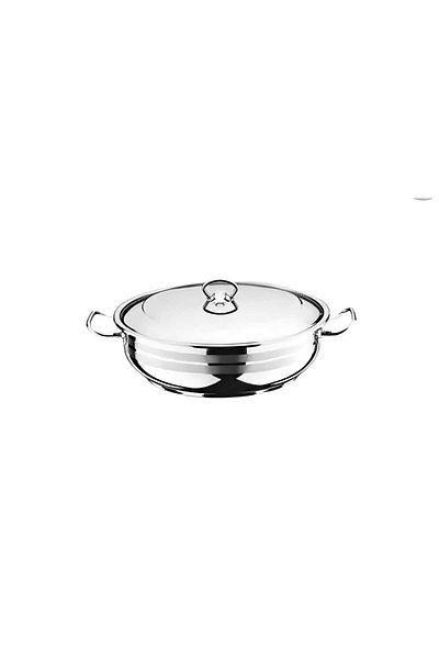 Bestinox Stainless Flat Pot - 34X14 Cm, Steel Lid, 10 Lt - 430 Mhyhm1075