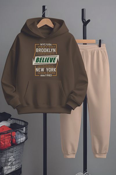 MYADA Анцуг със специален дизайн Believe New York Printed Bottom Top 22476