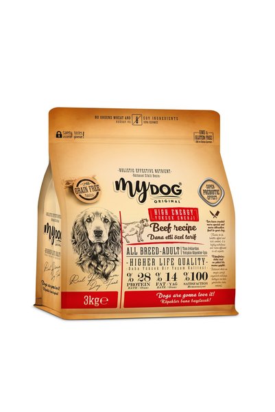 mydog Original Az Tahıllı Dana Etli Yüksek Enerji Yetişkin Tüm Irk Köpek Maması 3kg