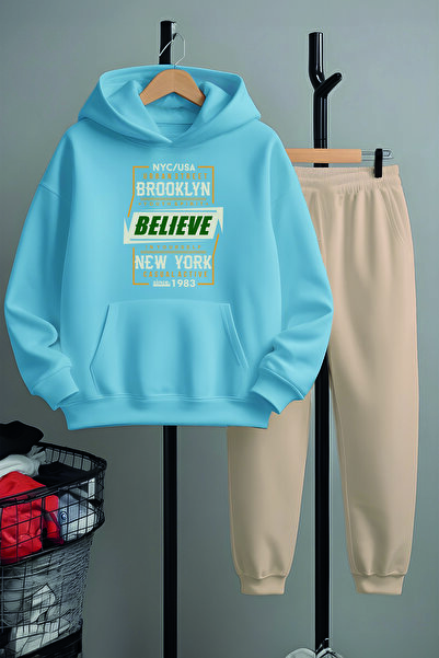 MYADA Prilagođeni dizajn Believe New York Štampano donji i gornji deo trenerk...